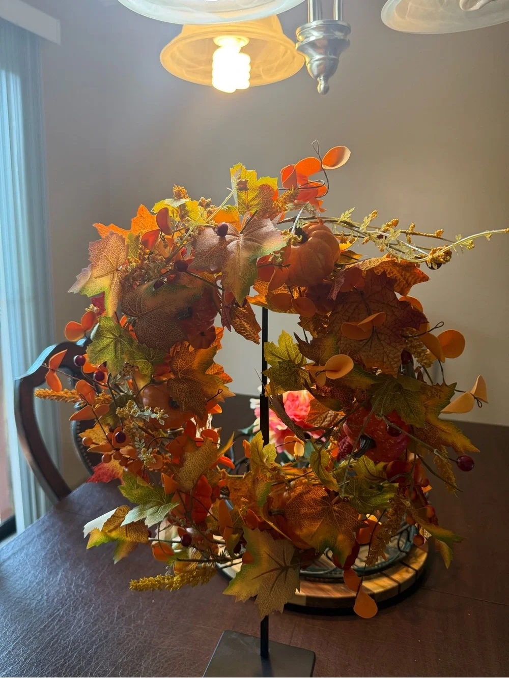 Autumn Harvest Orange Fall Wreath -